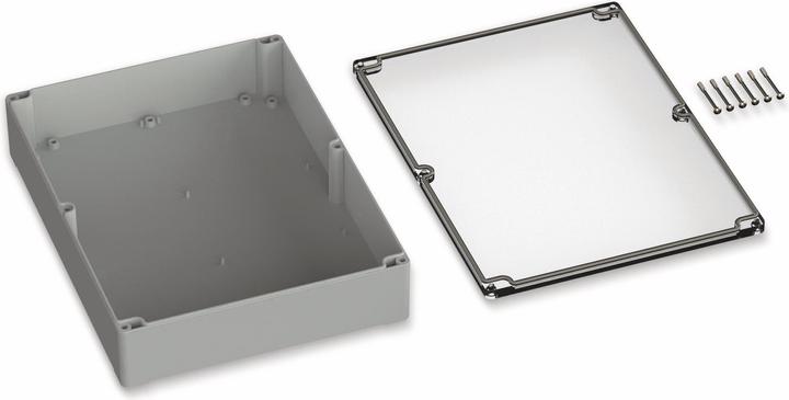 Immagine prodotto Pollini Armadio, 5U250310, 300x230x85 mm POLLIN, IP66, grigio chiaro, coperchio trasparente (Case)