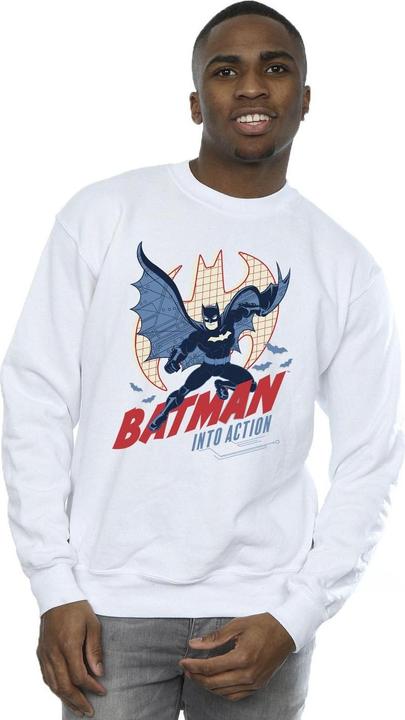 Actual product image Mens Batman Into Action Cotton Sweatshirt (L)