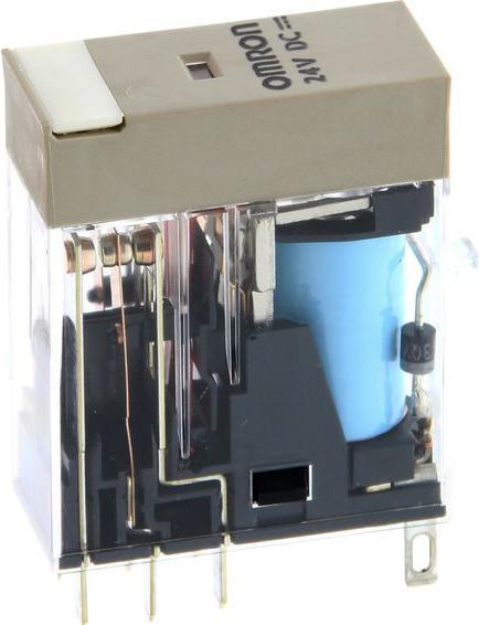 Image du produit Omron Industrial Automation Relais de puissance G2R 2 inverseurs 5A DC 24V 1.1kOhm