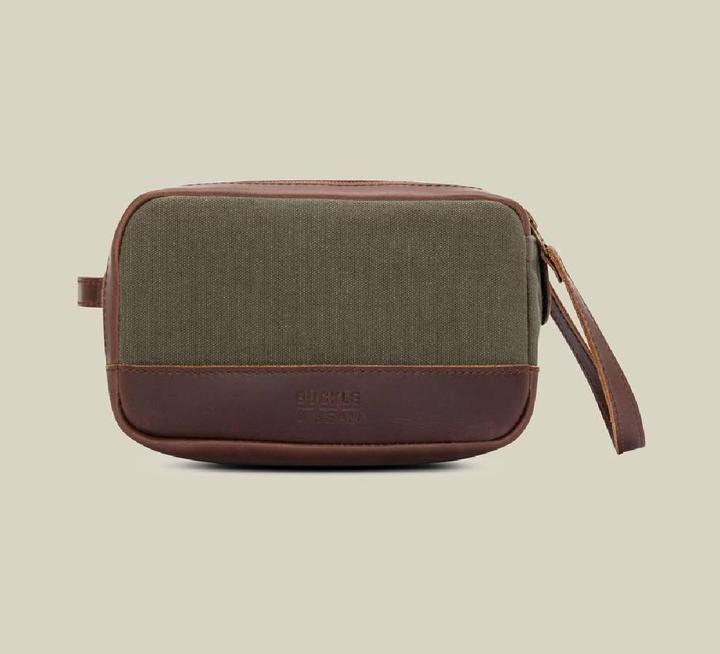 Produktbild Buckle & Seam Canvas Kulturbeutel Bruno Grün/Blau