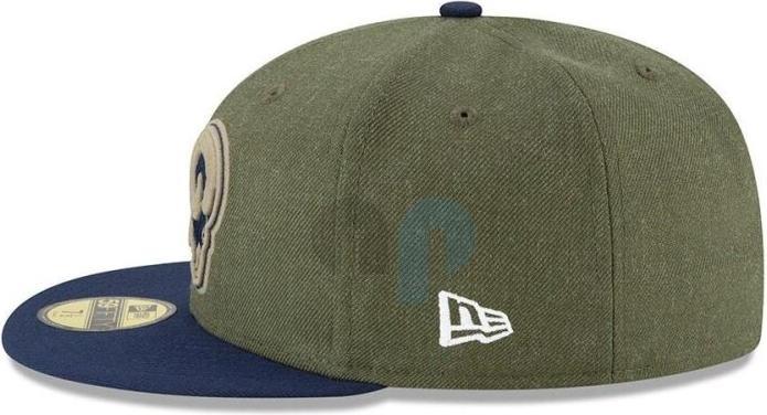 Produktbild New Era NFL - Los Angeles Rams - On Field 2018 Salute to Service 59Fifty Cap Oliv 7 3/8 (56)