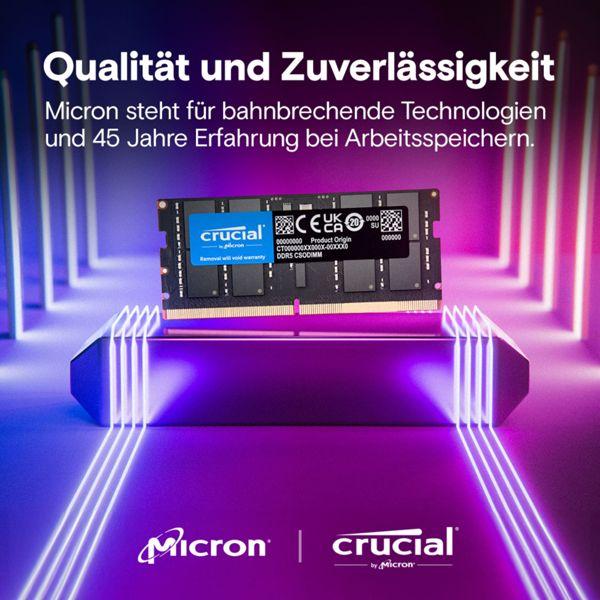 Actual product image Crucial DDR5-6400 Kit 48GB 2x24GB CSODIMM CL52 (2 x 24GB, 6400 MHz, DDR5 RAM, SO-DIMM)