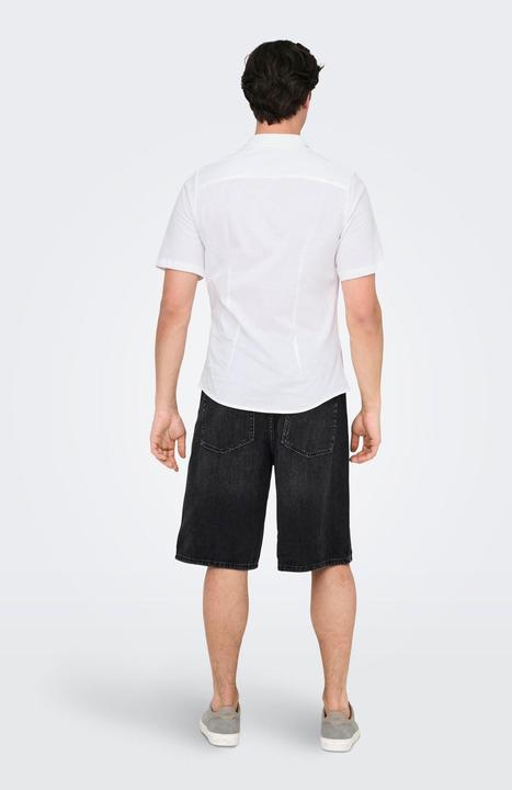 Produktbild Only & Sons Onsrobin Button Under Ss Stretch Shirt (M)