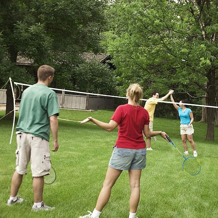 Image du produit Splash & Fun Kit de badminton avec filet et volants en plumes