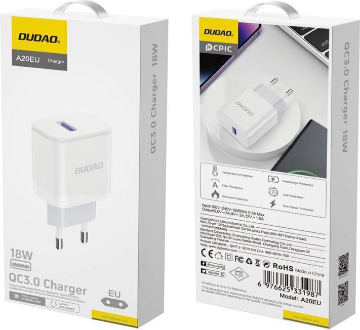 Produktbild Dudao A20EU Adapter 18Watt 1xUSB-A (18 W)