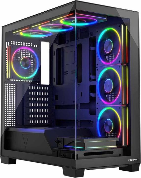 Actual product image Modecom Computergehäuse VOLCANO STELLAR ARGB MIDI 8F (mATX, Mini-ITX, ATX)
