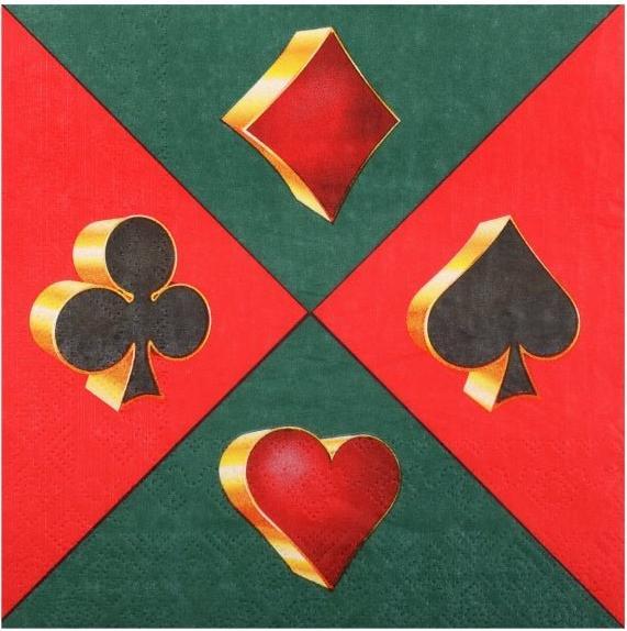 Produktbild Santex Casino Karten - Party Papier Servietten