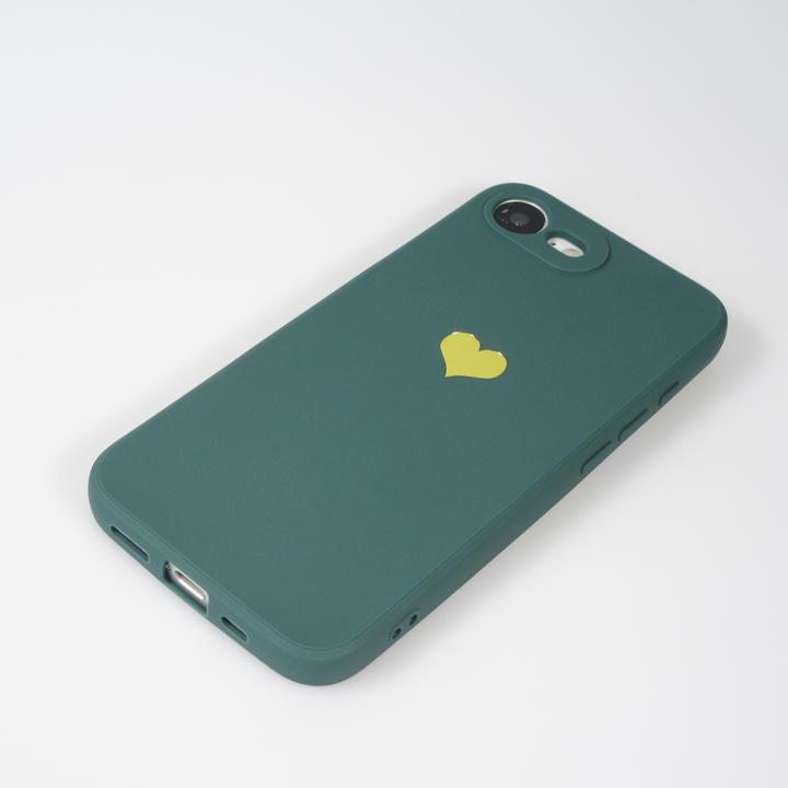 Actual product image PhoneLook Cover Silicone Mat Heart gold (Apple iPhone 16e)