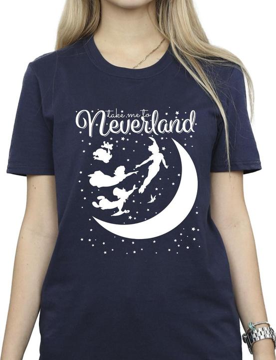 Actual product image Disney Womens/Ladies Peter Pan Take Me To Neverland Cotton Boyfriend T-Shirt (XL)