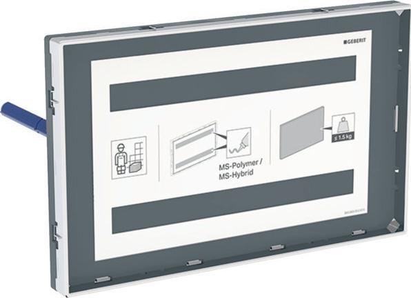 Image du produit Geberit Plaque de recouvrement Sigma à fleur avec cadre visible pour carrelage 115697001