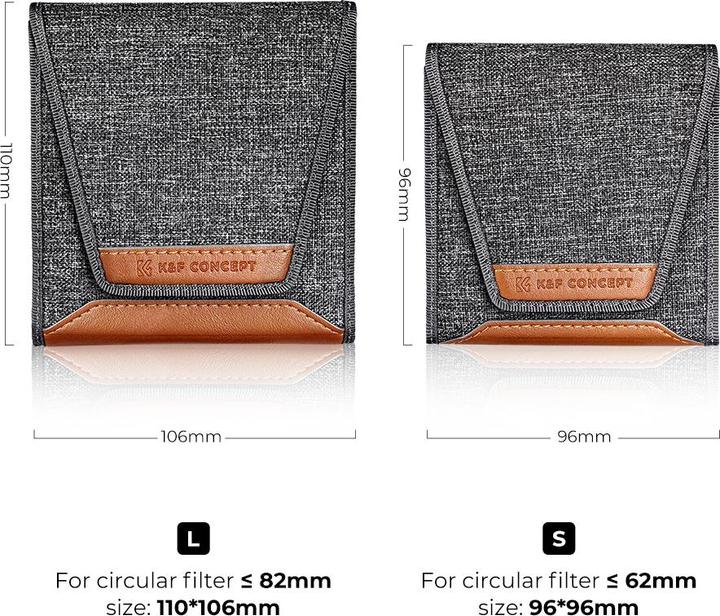 Actual product image K&F Concept Case For Filter Set 37-62 mm (Obective filter holder, 62 mm)