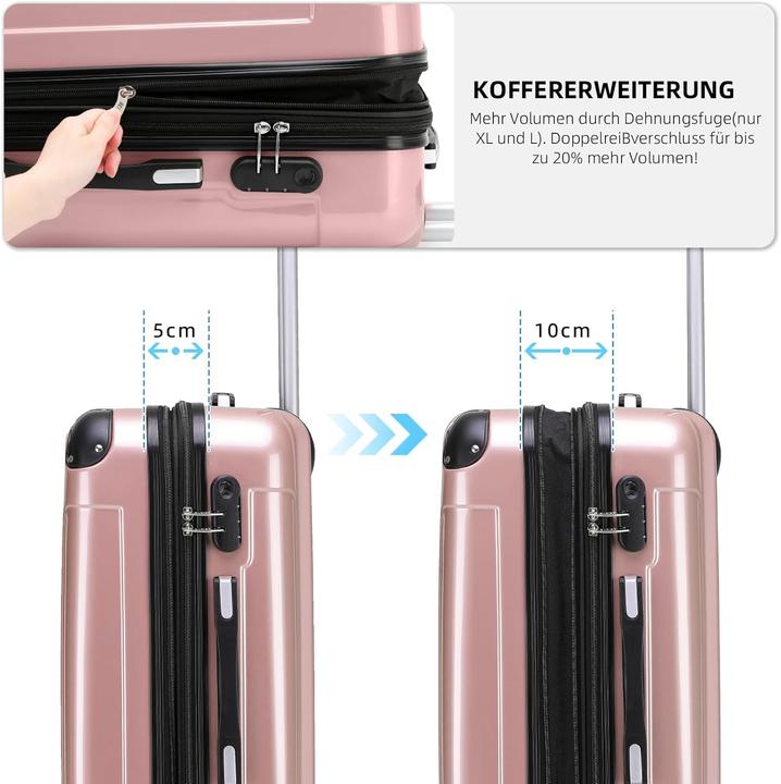 Image du produit Beibye Handgepäck Koffer mit Zwillingsrollen (40 l, Bagage à main (jusqu'à 50l))