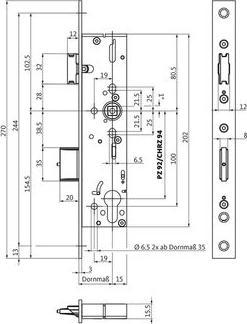 Actual product image BKS G-U Panic lock 1821 Panic function B