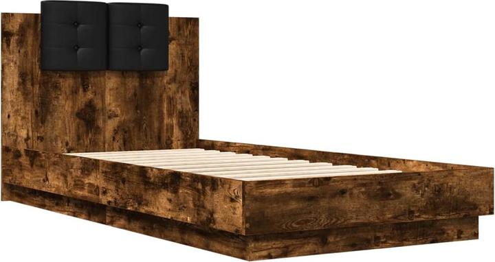 Actual product image VidaXL Bed frame with headboard and LED lights 90 x 200cm (90 x 200 cm)