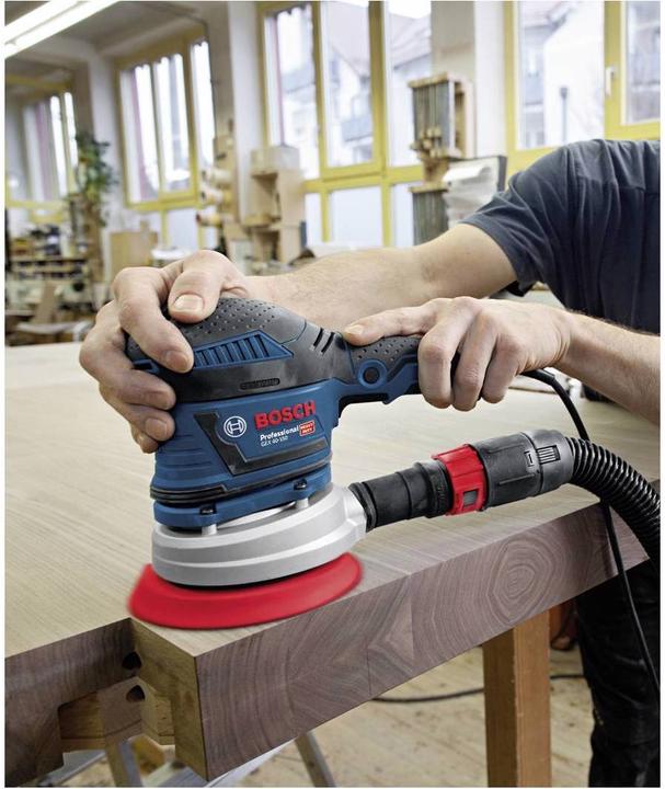 Actual product image Bosch Professional Random orbital sander GEX 40-150 with 1 x multi-hole sanding sheet C470 (Eccentric grinder, 400 W)