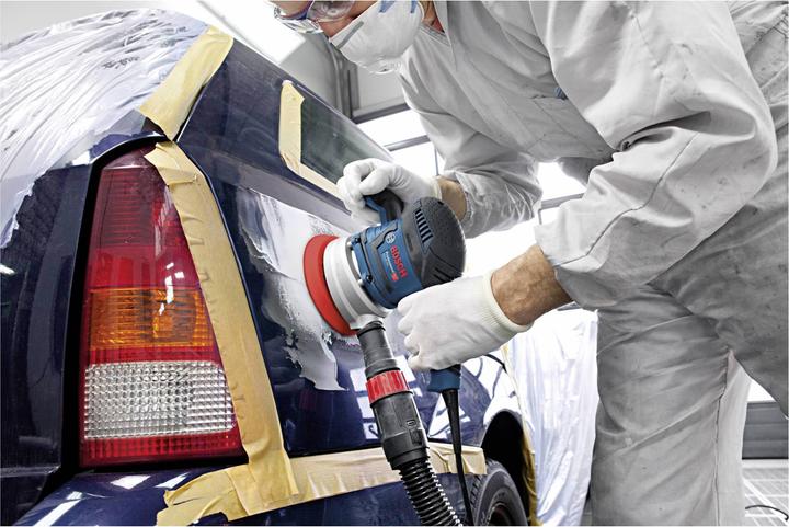 Actual product image Bosch Professional Random orbital sander GEX 40-150 with 1 x multi-hole sanding sheet C470 (Eccentric grinder, 400 W)
