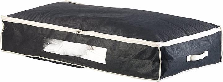 Image du produit Infactory Commode sous le lit avec fenêtre & poignées, 100x48x18 cm, noir (100 x 48 x 18 cm)