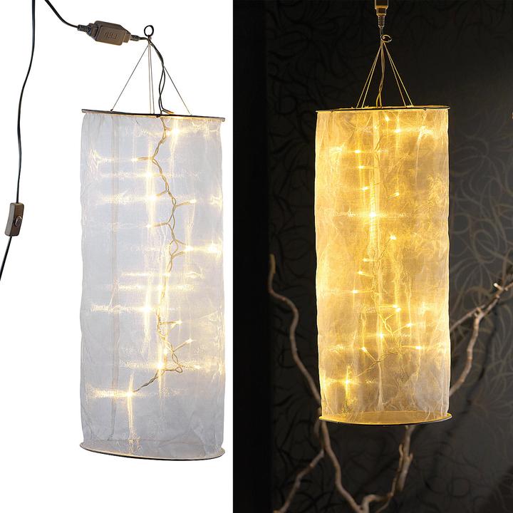 Image du produit Lunartec Sculpture en tube lumineux en organza avec 20 LED, 60 cm (0.60 m)