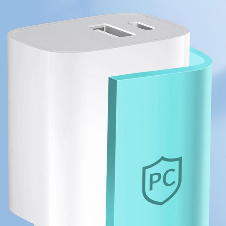 Actual product image Wozinsky WGWCW USB-A USB-C 20W wall charger - white (20 W)