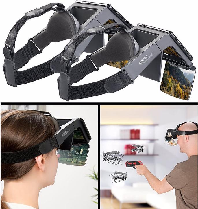 Immagine prodotto Auvisio Set di 2 occhiali di realtà aumentata e video per smartphone, 69