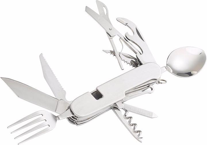 Actual product image Semptec Set of 2 14in1 stainless steel folding cutlery and pocket knife
