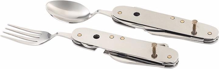 Actual product image Semptec Set of 2 14in1 stainless steel folding cutlery and pocket knife