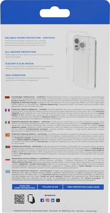 Immagine prodotto prio Cover protettiva per Samsung A35 trasparente (Samsung Galaxy A35)