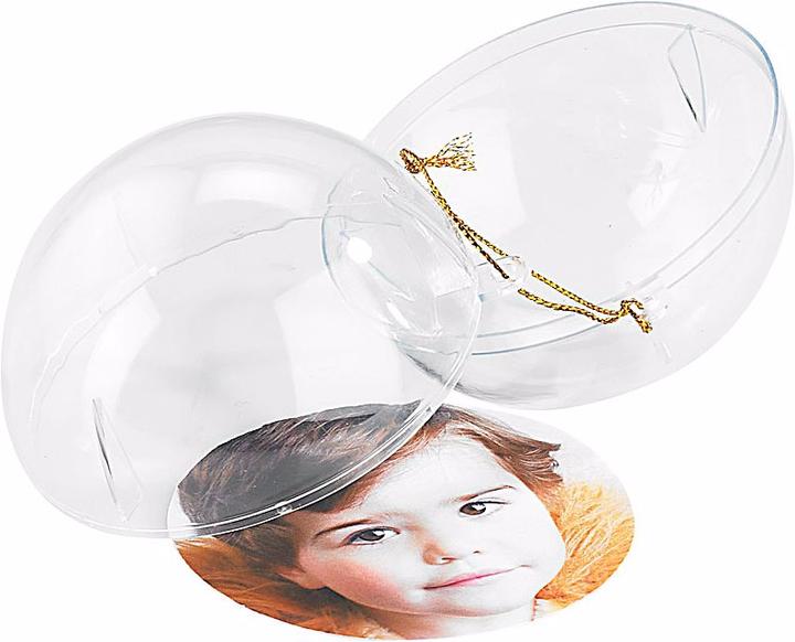 Image du produit Your Design Lot de 4 boules transparentes en forme de sapin de Noël pour vos photos (4 -pièce)