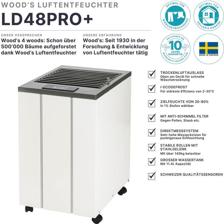 Image du produit Wood's LD-48 PRO+ (180 m², 43 l/24h)