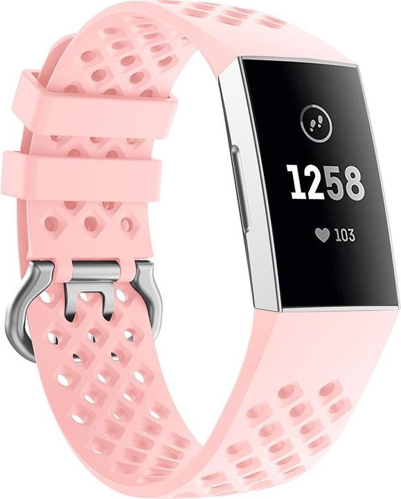 Cover-Discount Fitbit Charge - braccialetto sportivo in silicone perforato rosa (Silicone)