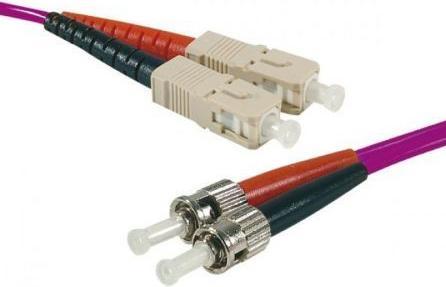 Produktbild Exertis Connect LWL Patchkabel Eco, 50/125 µm, OM4-Faser, 2x ST Stecker/SC Duplex Stecker, erika-violet, 5,0 m UPC U (5 m)