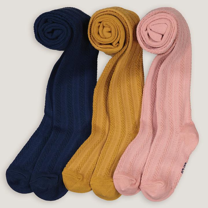 Actual product image La Redoute Collections 3er-Pack unifarbene Strumpfhosen mit Zopfmuster
