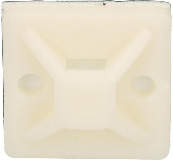 Image du produit Max Hauri Base de montage blanche 25 mm x 25 mm (Serre-câbles en plastique, 25 mm, 10 pcs)