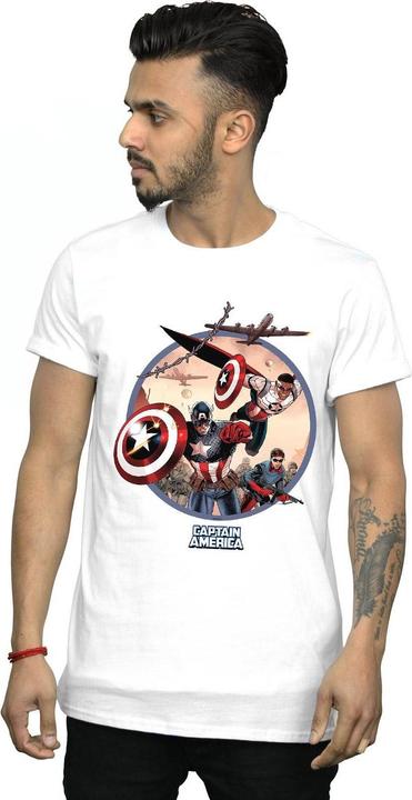Produktbild Captain America And Falcon In Battle TShirt (L)