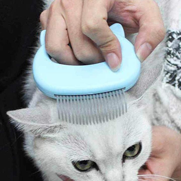 Actual product image JTI Pet comb with cat design - blue (Cat)