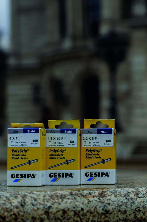 Produktbild Gesipa Blindniete Alu/Stahl 4.8x10 mm PolyGrip Mini-Pack mit 50 Stück