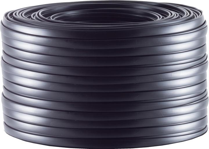 Produktbild Helos Anschlusskabel 4-adrig, schwarz, 50 m Flachkabel 4-adrig, Telefonkabel, 50 m, AWG28