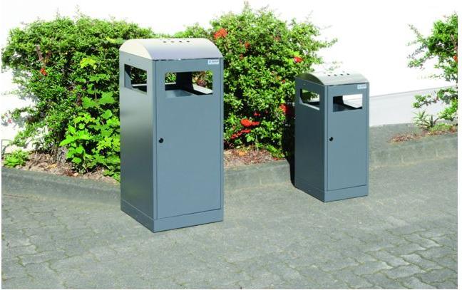 Image du produit Collecteur de déchets avec cendrier, capacité 40 l, anthracite. (40 l)