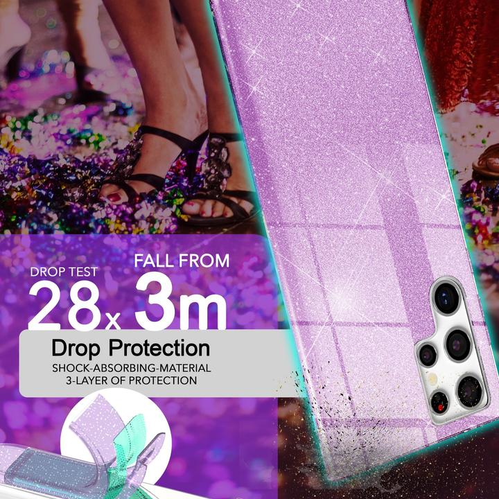 Immagine prodotto Nalia Copertina ibrida glitterata (Samsung Galaxy S24 Ultra)