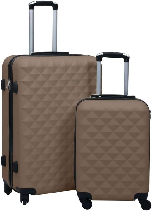 Immagine prodotto VidaXL Trolley a guscio rigido, marrone (Bagaglio a mano (fino a 50 litri), L (90 - 115l))