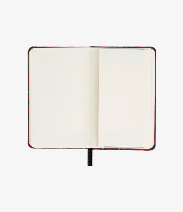 Actual product image Moleskine Silk notebook, XS, blank, hard cover, Bordeaux (Plain, Hardcover)