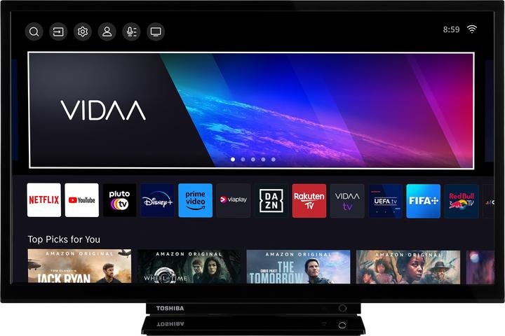 Produktbild Toshiba 24WV3463DAZ 24 Zoll Fernseher / VIDAA Smart TV (HD ready, HDR, Triple-Tuner, Dolby Audio) (24", LED, HD, 2024)