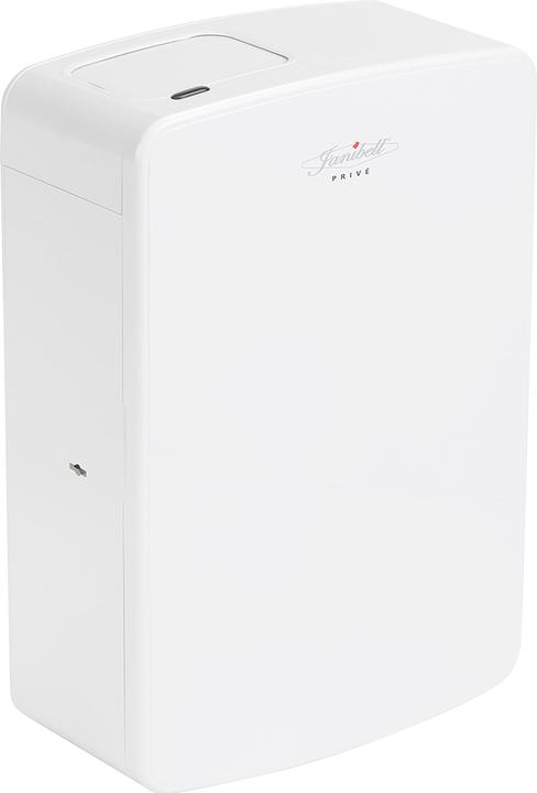 Actual product image ReinigungsBerater Sanitary bin Janibell Privé waste bin white 7.5 L compact, odourless and touchless waste bin (7.50 l)