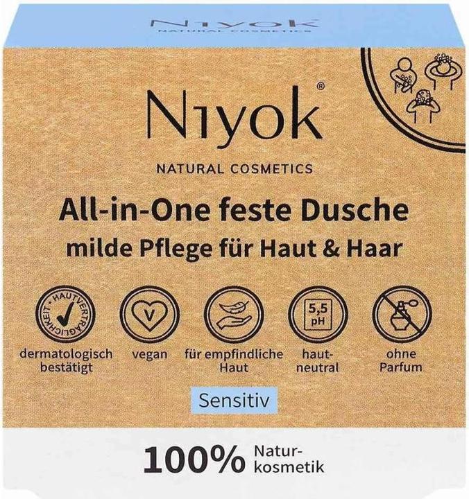 Produktbild Niyok Feste Dusche all-in-one Sensitiv 80 g