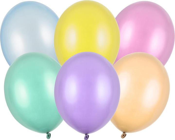Actual product image Partydeco Strong Balloons 27cm, Pearly Mix (1 pkt / 100 pc.) (100 x)