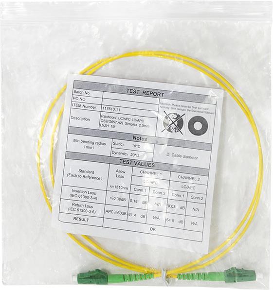 Actual product image LogiLink Fibre optic patch cable, 2x LC simplex, OS2, 1.0 m, yellow (1 m)