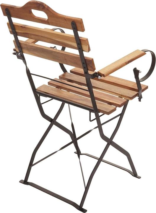 Image du produit Swisshandel24 2x chaise de brasserie, chaise pliante de jardin, qualité gastronomique acacia certifié FSC -