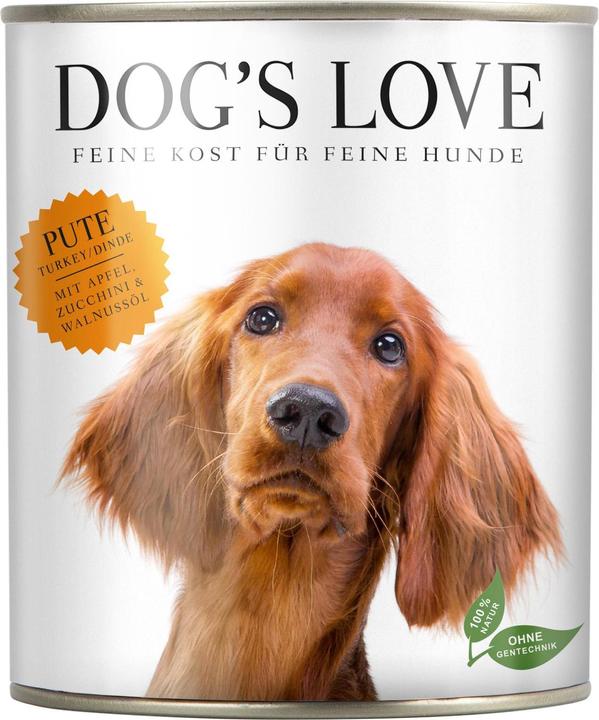 Immagine prodotto Dog's love Tacchino adulto, mela, zucchina e olio di noci (Adulto, 1 pz., 800 g)