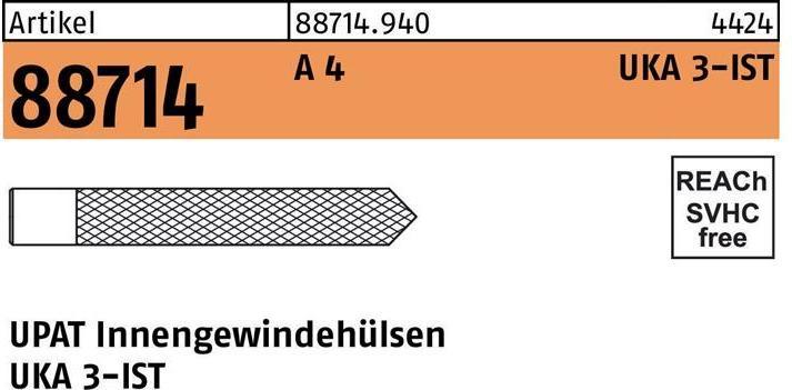 Actual product image Upat Internally threaded sleeve R 88714 UKA IST M 12 A 4