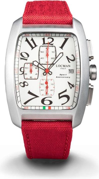 Immagine prodotto Locman Orologio da uomo Italia Sport Anniversary Chrono rosso Ref. 0470 (Cronografo, 37 mm)